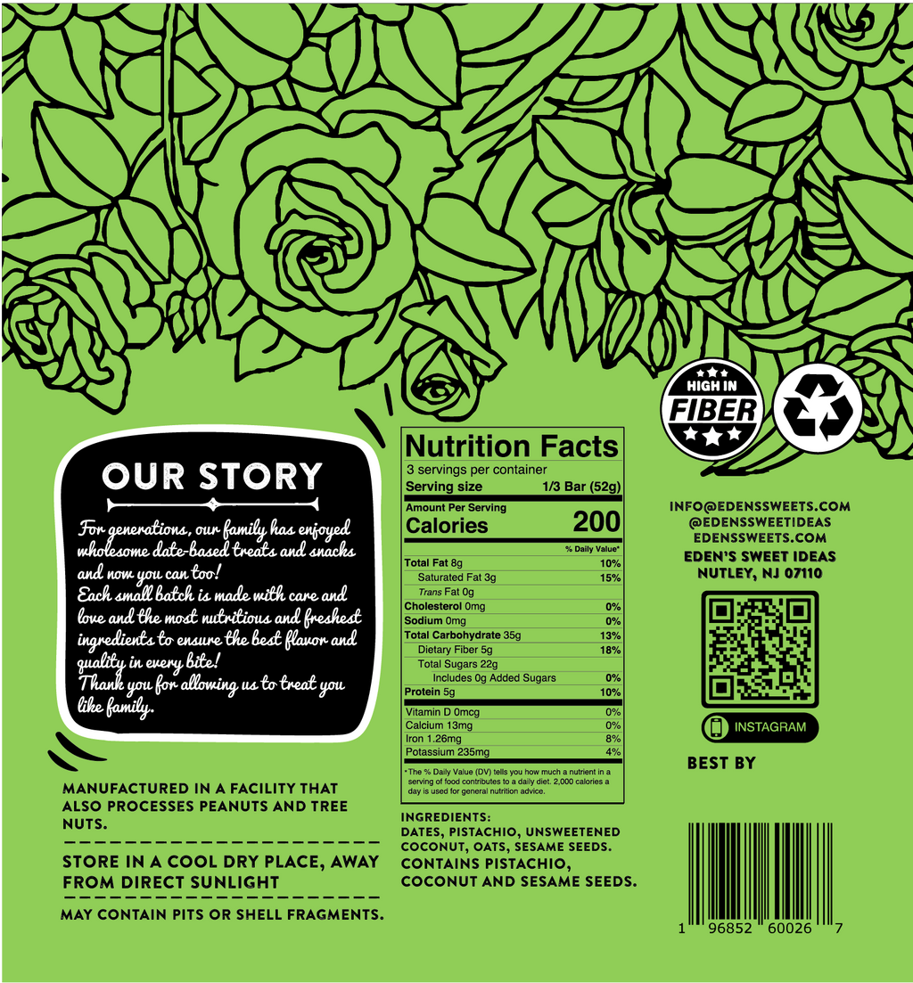Pistachio Wellness Bar- Pack of 6
