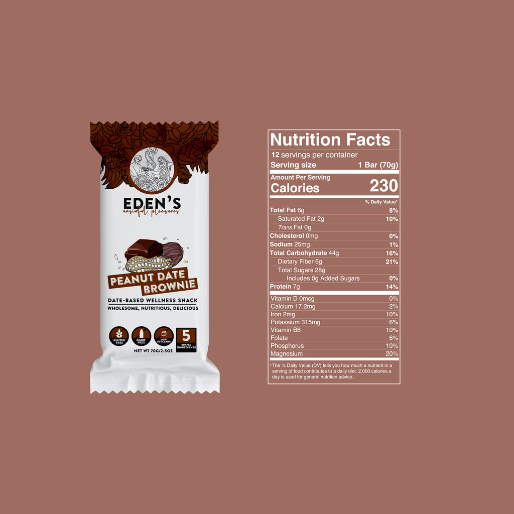 PEANUT DATE BROWNIE-Pack of 12