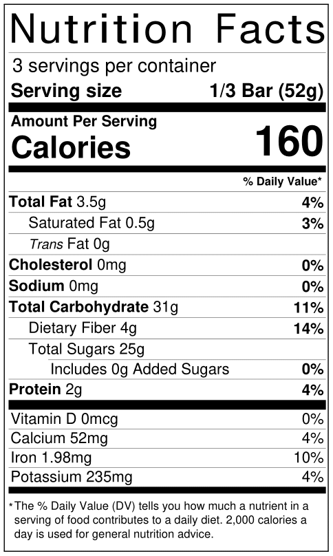 Figs & Walnuts Nutrition Facts