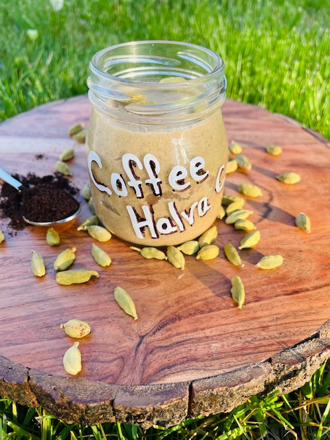 Coffee Halva on Wood Decorative